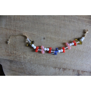 Bracelet Flora - Blanc/multicolore