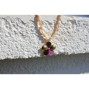 Collier Fleur nacre