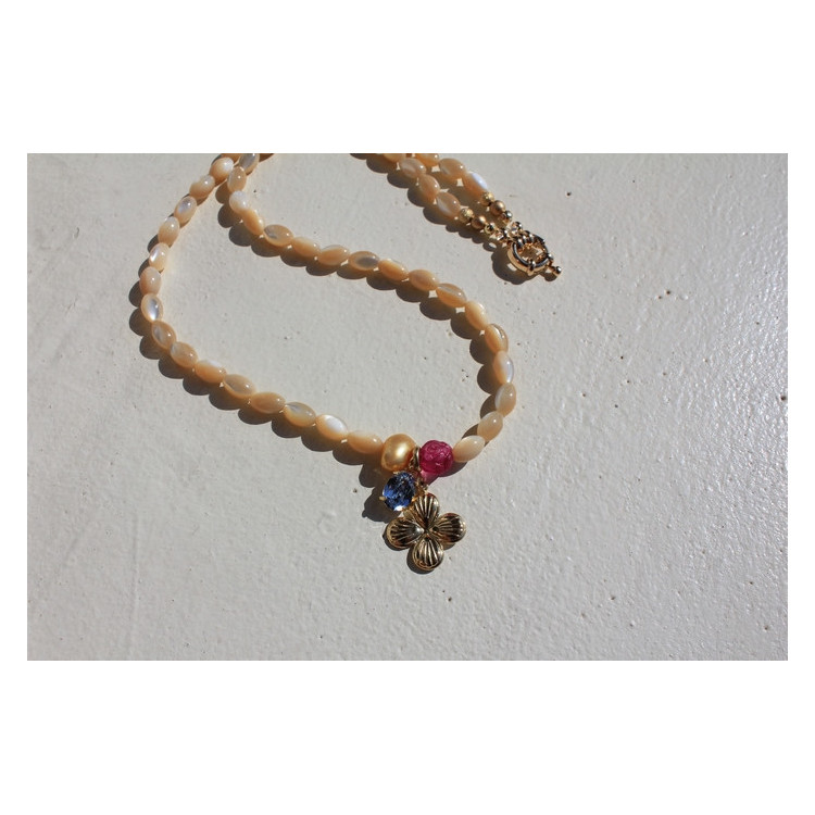 Collier Lucky bleu