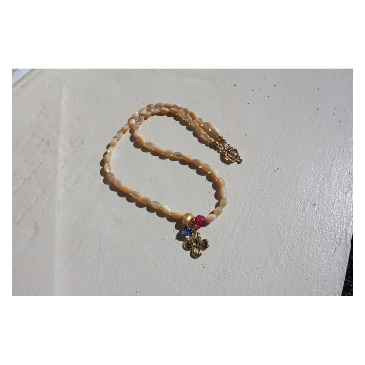 Collier Lucky bleu