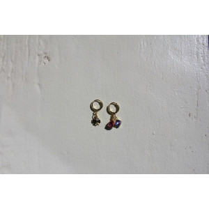 Boucles d'oreilles Lucky rose et mauve