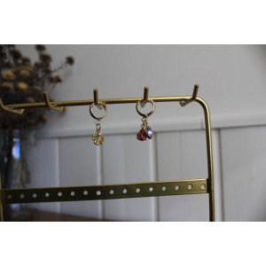 Boucles d'oreilles Lucky rose et mauve