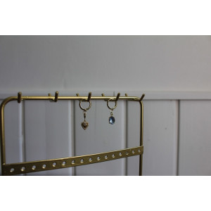 Boucles d'oreilles Bihotza bleu