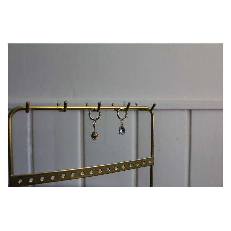 Boucles d'oreilles Bihotza bleu