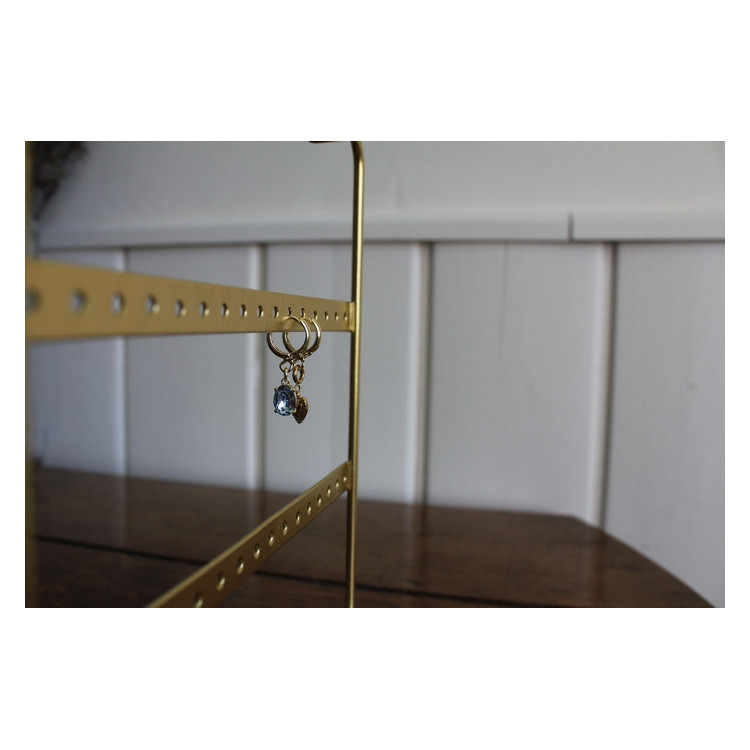 Boucles d'oreilles Bihotza bleu