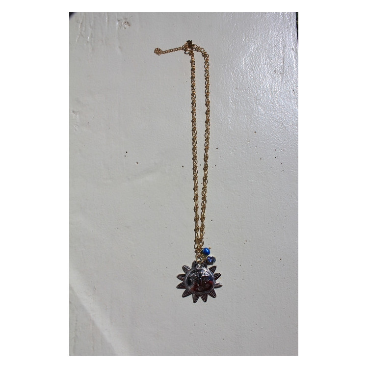 Collier Eguzkia bleu