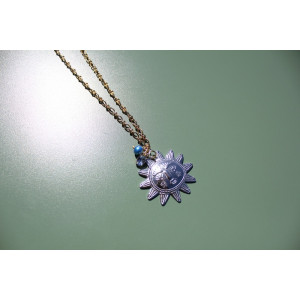 Collier Eguzkia bleu