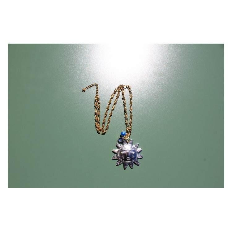 Collier Eguzkia bleu