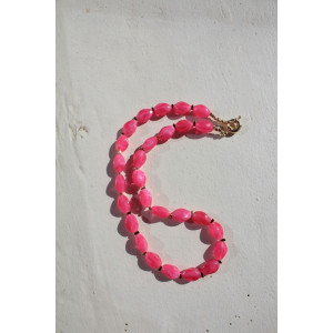 Collier Fiorella rose fluo