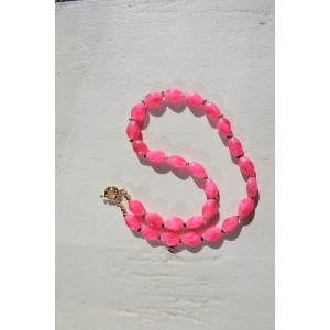 Collier Fiorella rose fluo