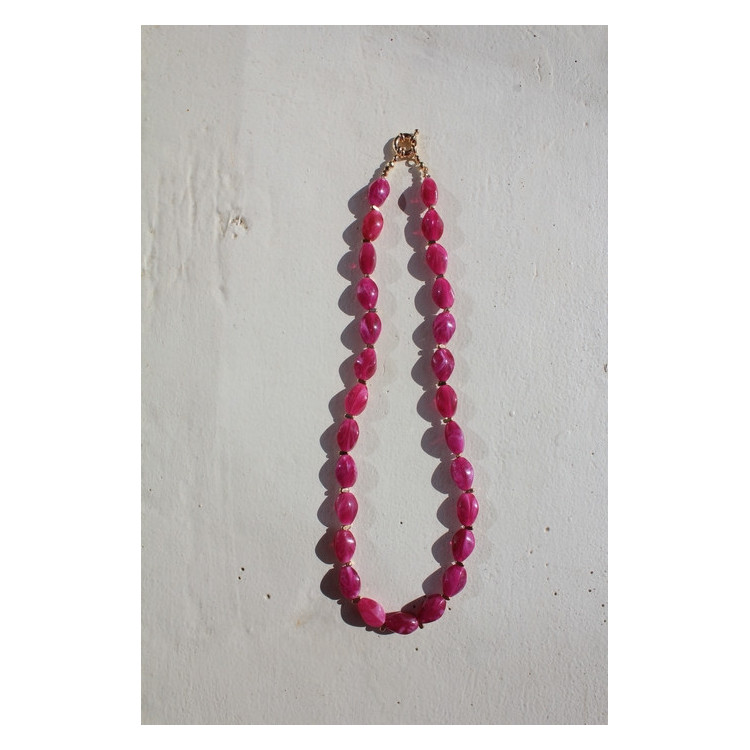 Collier Fiorella violine.