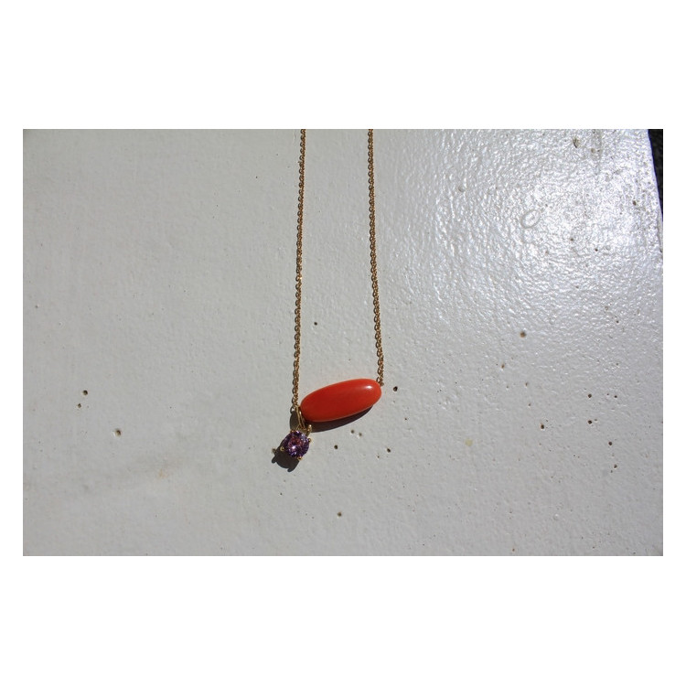Collier Téa orange