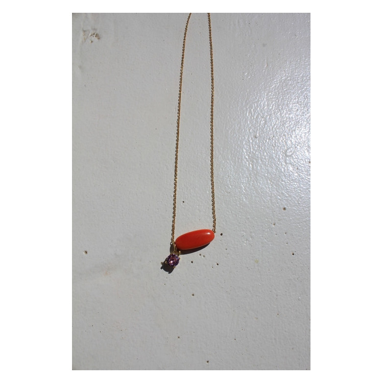 Collier Téa orange