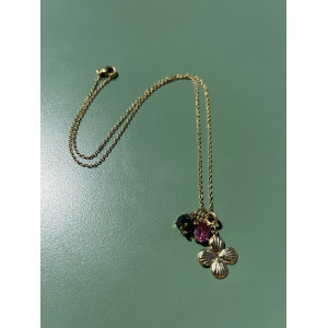 Collier Chance vert et rose