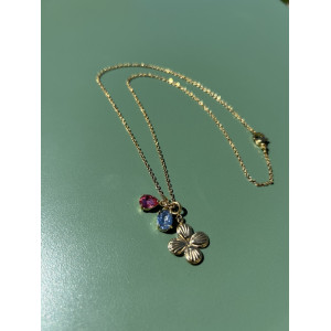 Collier Chance bleu et rose