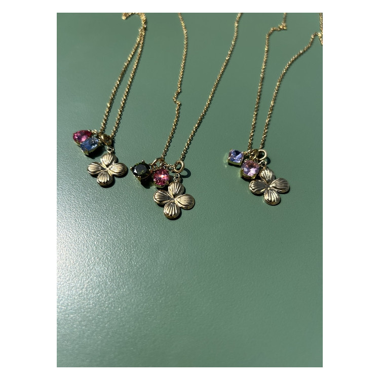Collier Chance bleu et rose