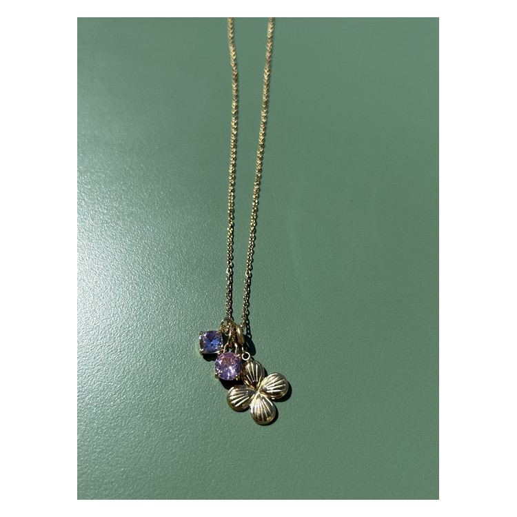 Collier Chance mauve et rose