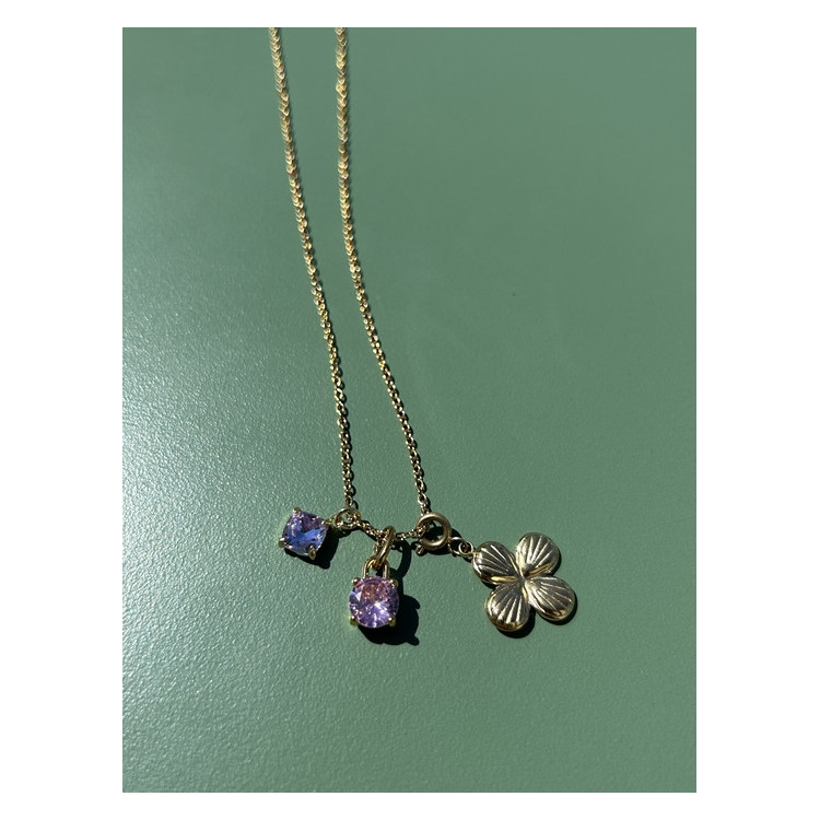 Collier Chance mauve et rose