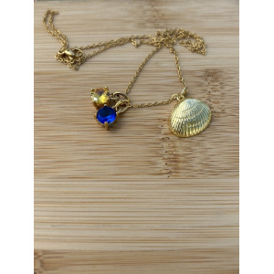 Collier Bahia jaune et bleu