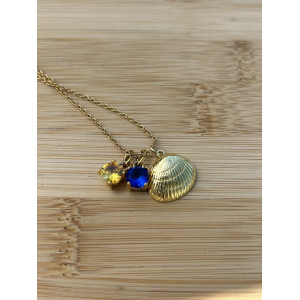 Collier Bahia jaune et bleu