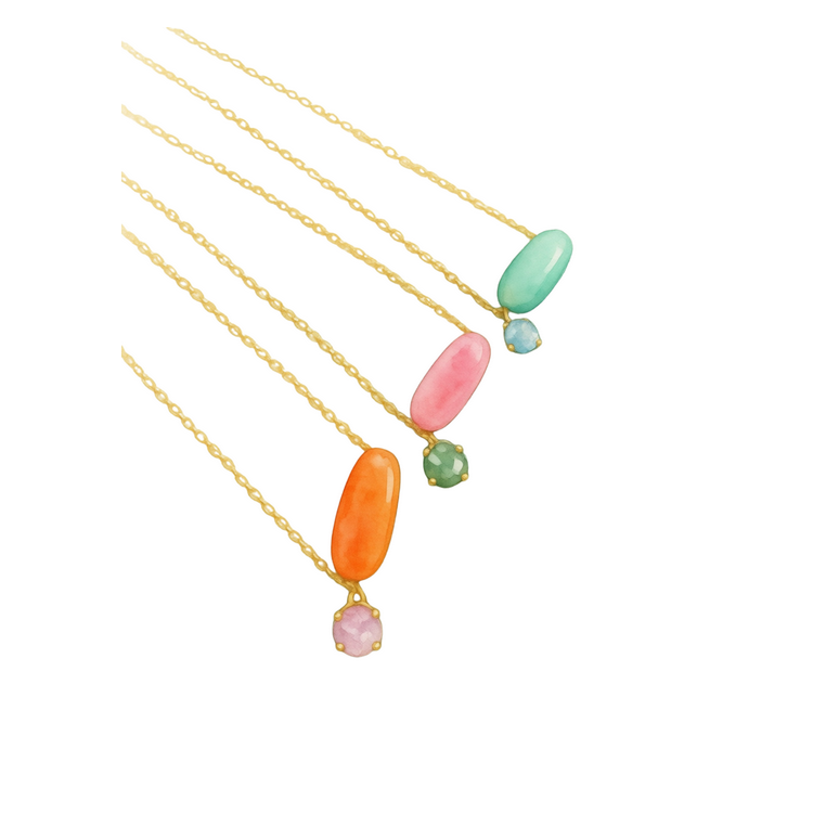 Collier Téa vert