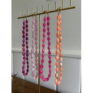 Collier Fiorella rose fluo