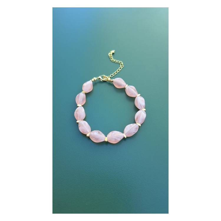 Bracelet Lola rose pêche