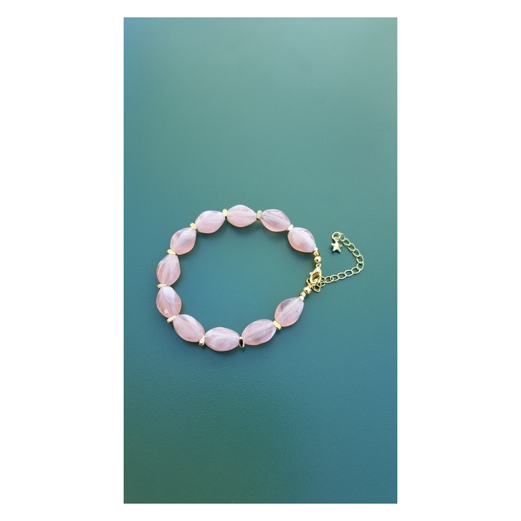 Bracelet Lola rose pêche