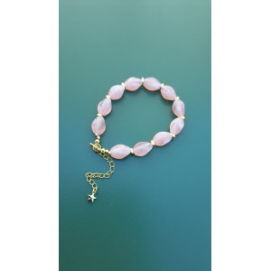 Bracelet Lola rose pêche