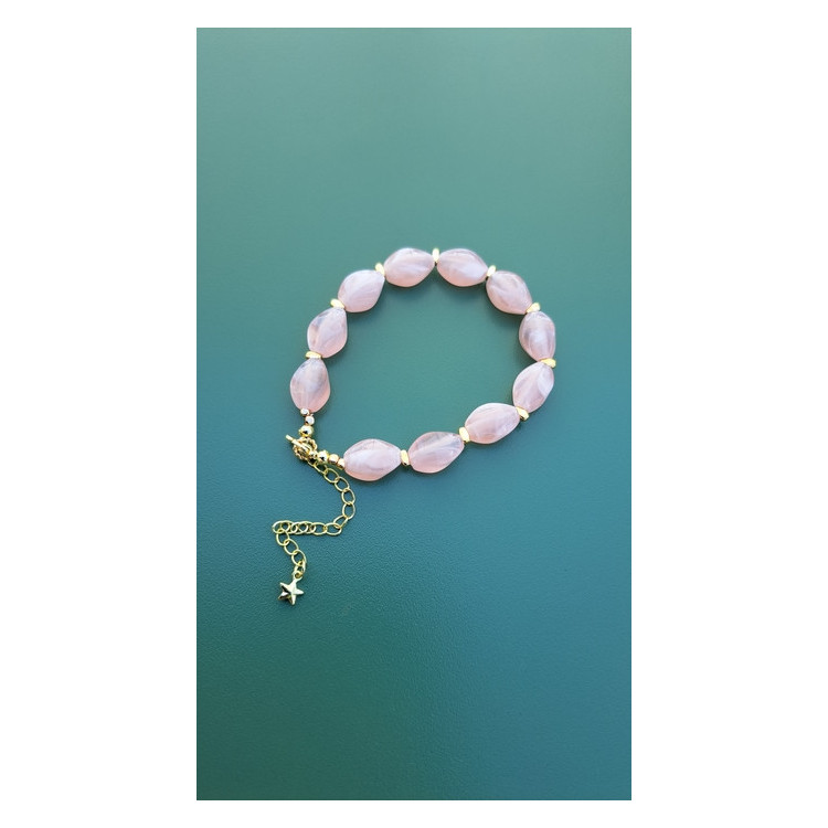 Bracelet Lola rose pêche
