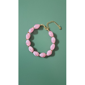 Bracelet Lola rose guimauve.