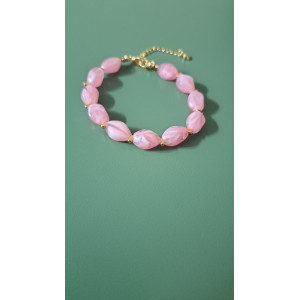 Bracelet Lola rose guimauve.