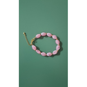 Bracelet Lola rose guimauve.