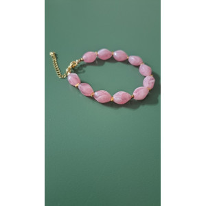 Bracelet Lola rose guimauve.