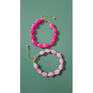 Bracelet Lola rose guimauve.