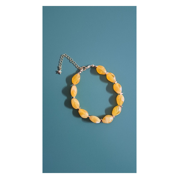 Bracelet Lola jaune soleil