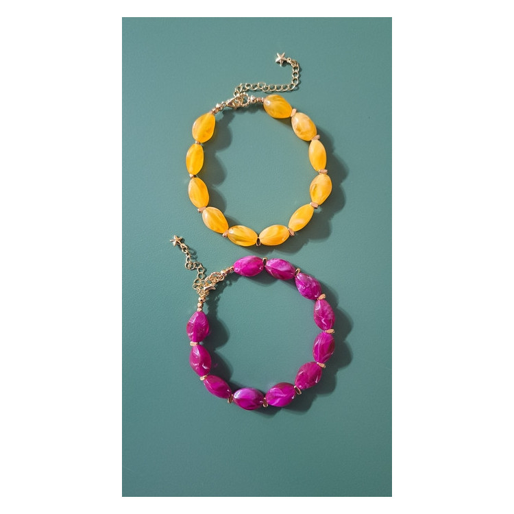 Bracelet Lola jaune soleil