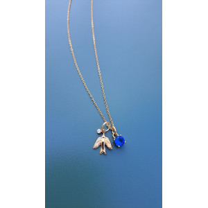 Collier Hirondelle bleu