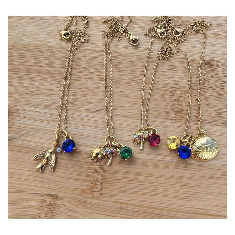 Collier Hirondelle bleu