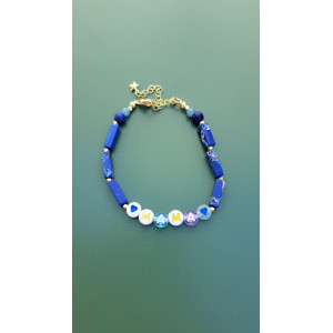 Bracelet Mama bleu roi
