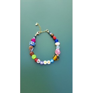 Bracelet Mamma fleur rouge