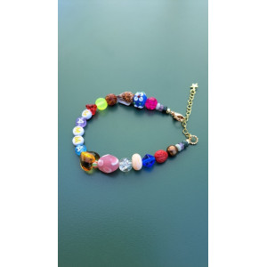 Bracelet Mamma fleur rouge