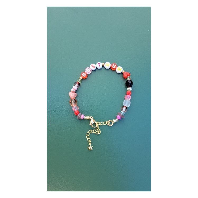 Bracelet Best mum rouge