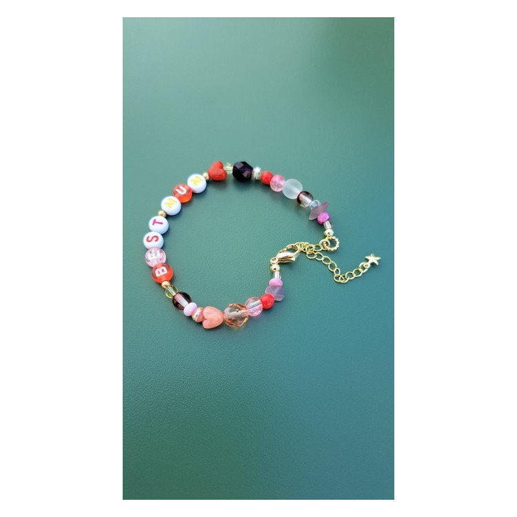Bracelet Best mum rouge