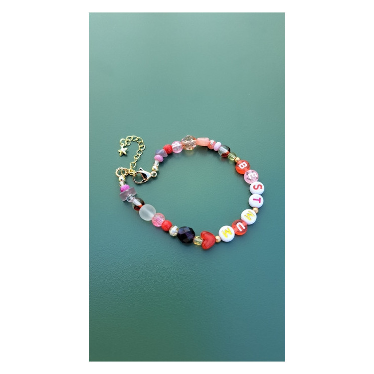 Bracelet Best mum rouge