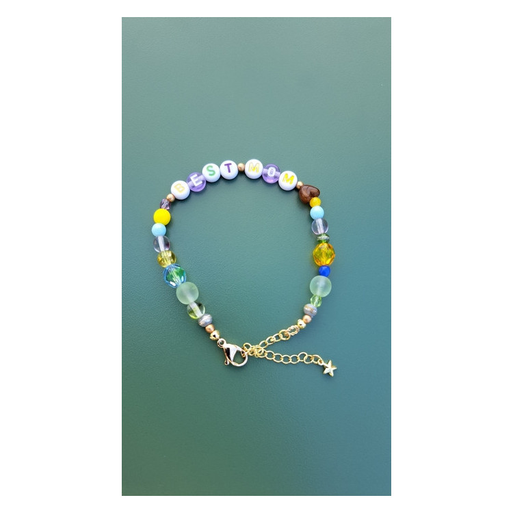 Bracelet Best mom jaune