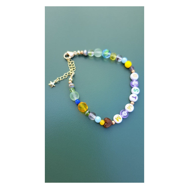 Bracelet Best mom jaune