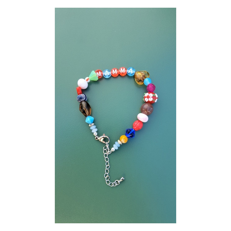 Bracelet Mamma fleur verte