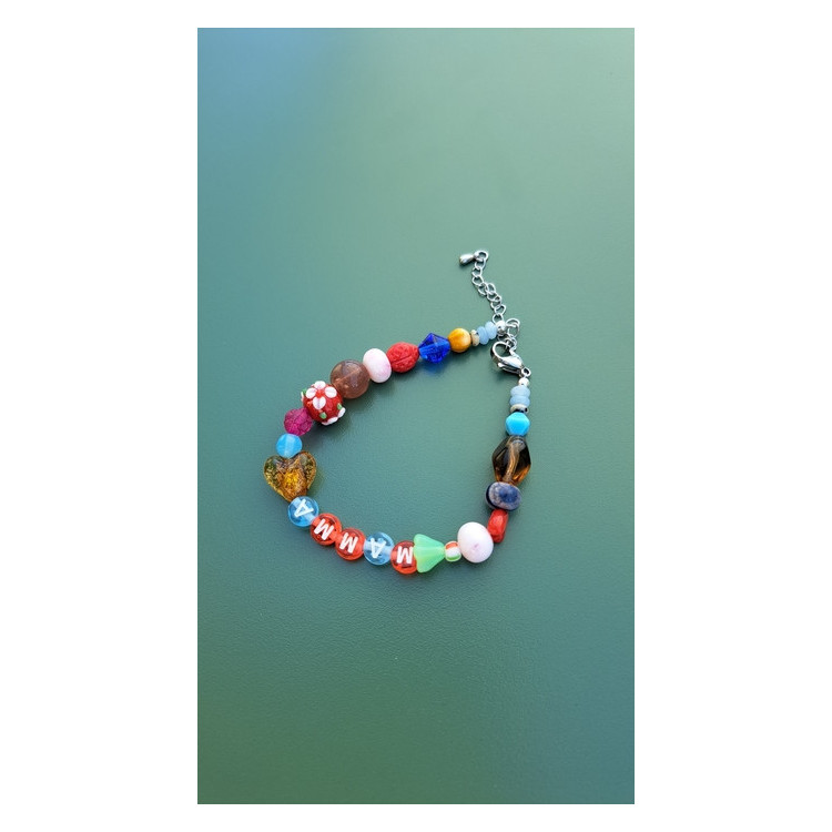 Bracelet Mamma fleur verte