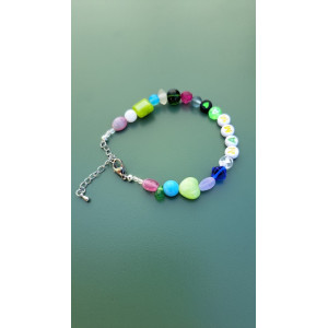 Bracelet Mamma coeur vert néon